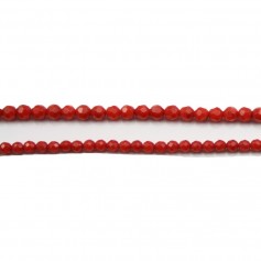 Bamboo mer teinte rouge Rond Facette