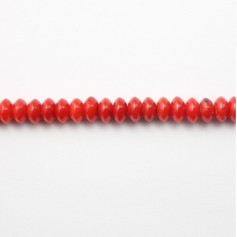 Bambou mer teinte rouge Rondelle