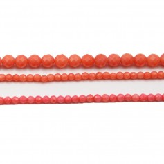 Bamboo mer teinte orange Rond Facette