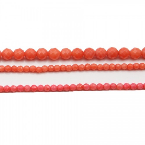 Bamboo mer teinte orange Rond Facette