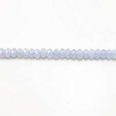 Calcédoine Rondelle Facette 4x6mm x 40cm