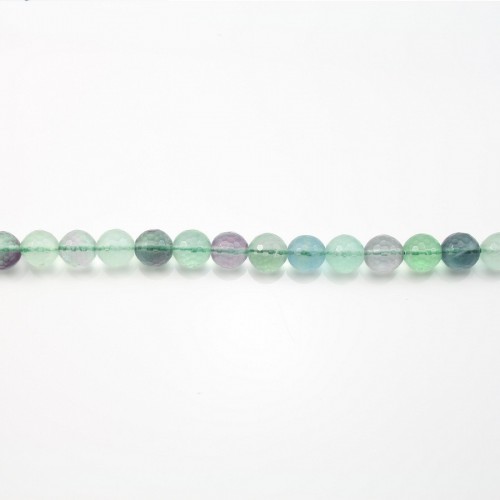 Fluorite Ronde Facette 6mm x 40cm