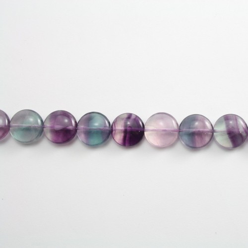 Fluorite Flat Round 12mm x 40cm