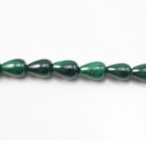 Malachite Teardrop 8x12mm x 40cm