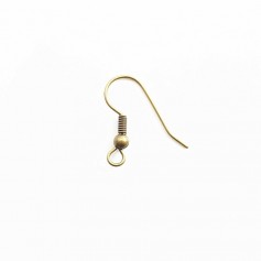 Crochets d'oreilles bronze 19mm x 6pcs
