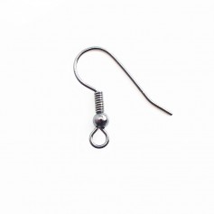 Crochets d'oreilles noir 19mm x 6pcs
