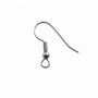 Crochets d'oreilles noir 19mm x 6pcs