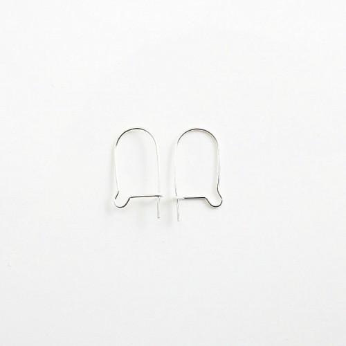 Dormeuse en fil argenté 18mm x 8.5mm  x 8pcs