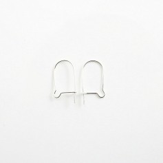 Dormeuse en fil argenté 18mm x 8.5mm  x 8pcs