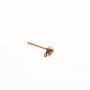 Clous d´oreilles demi-boule cuivré 3mm x 10pcs