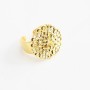 Bague réglable support estampe dorée 19.5mm x 1pc