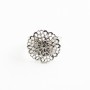 Bague réglable support estampe argenté 19.5mm x 1pc