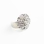 Bague réglable support estampe argenté 19.5mm x 1pc