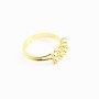 Bague réglable 10 anneaux dorée x 1pc