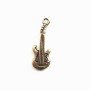 Breloque guitare bronze 25mm x 2pcs