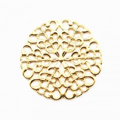 Estampe ronde dorée 25mm  x 1pc