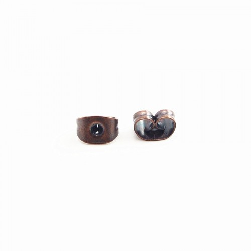 Poussette clou d'oreilles cuivre 6x4mm x 12pcs