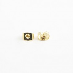 Poussette clou d'oreilles dorée 6x4mm x 12pcs