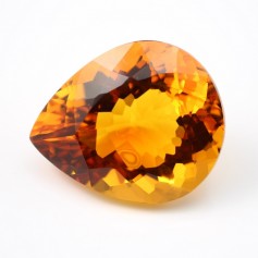 Citrine pear 38 x 31.5mm 117.37 CTS
