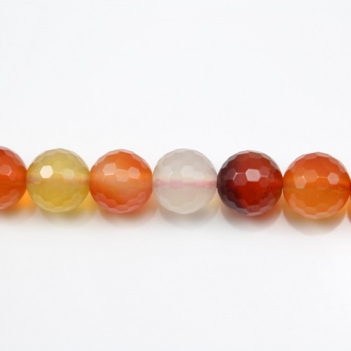 Cornelian Faceted Round 4mm x 40cm