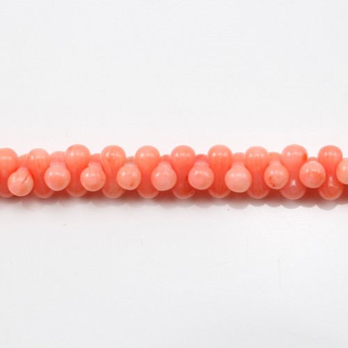 Bambou mer teinté orange OS 4x9mm x 40cm 