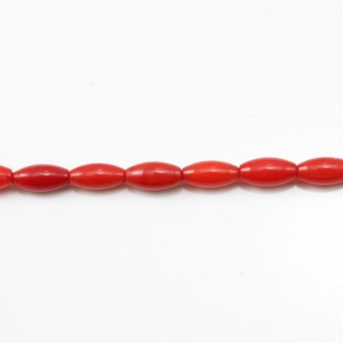 Red colored  Keg sea bamboo 3x7mm x 40cm