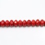 Bambou mer teinte rouge Rondelle Facette 4x6mm x 40cm 