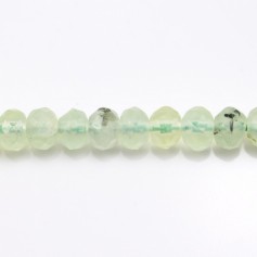 Préhnite Rondelle Facette 4x6mm x 40cm