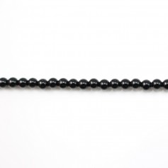 Onyx noir, ronde, 3mm x 40cm