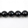 Black Agate Faceted Round 12mm