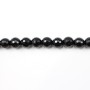 Black Agate Faceted Round 6mm