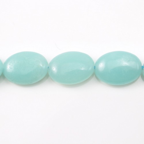 Amazonite, oval, 13x18mm x 40cm
