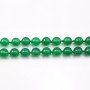 Sautoir agate vert  ronde 8.5mm 130cm 