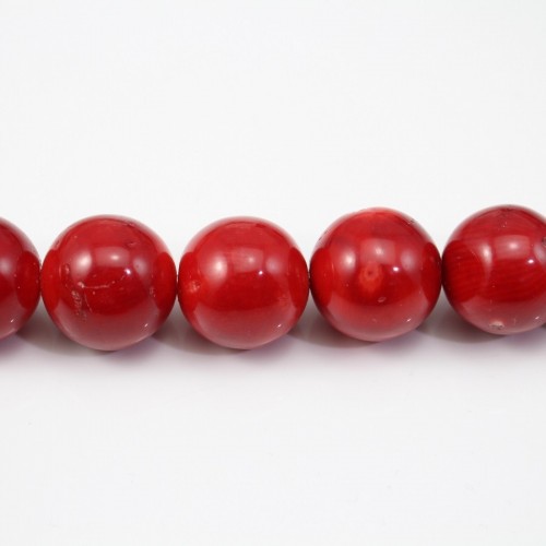 Red colored round sea bamboo 18mm  x 40cm 