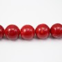 Red colored round sea bamboo 18mm  x 40cm 