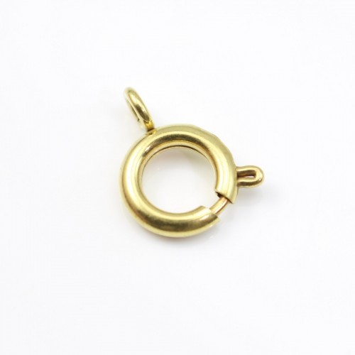 Spring ring clasp in raw brass 10mm x 10pcs