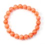 Bracelet sea bamboo teinted orange round 10 mm