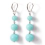 Earring Silver 925 amazonite x 2pcs
