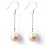 Earring silver 925  freshwater pearl rose