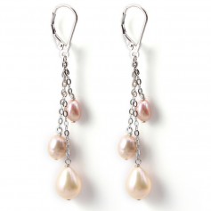 Earring silver925 waterdrop freshwater pearl