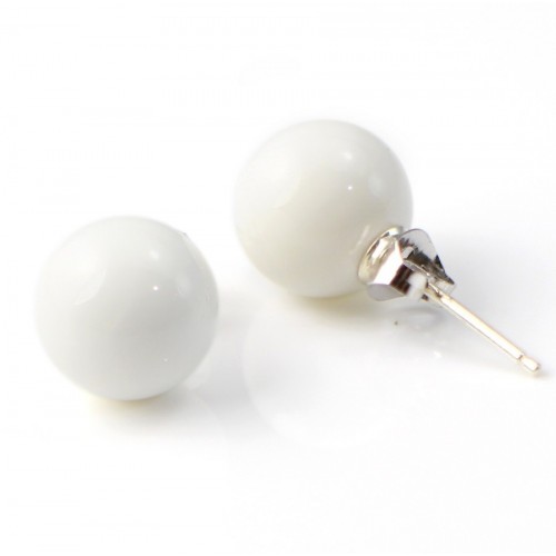 Earring silver 925 benitier 10mm x 2pcs 