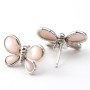 Earring silver 925 rose shell butterfly X2pcs 
