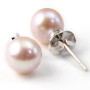 Earring  silver 925  Freshwater Pearl 8mm x 2pcs