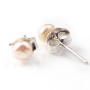 Earring silver 925 freshwater 4mm x 2pcs