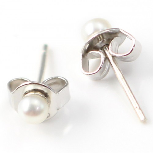 Earring  silver 925 Freshwater Pearl 3MM x 10pcs