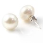 Boucles d'oreilles argent 925  perle d'eau douce  11-12mm x 2pcs