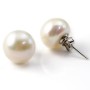 Boucle d'oreille argent 925 pearl freshwater  14mm x 2pcs