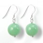 Earring siver 925 aventurine 12mm x 2pcs