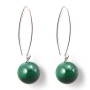 Boucles d'oreilles argent 925  Malachite 12mm x 2pcs 