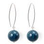 Boucles d'oreilles argent 925 apatite 12mm x 2pcs 